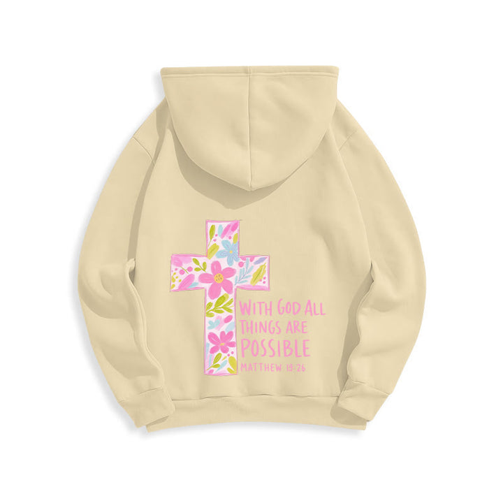 Christianartworkshop With God All Things Are Possible Floral Cross Hoodies - image 13