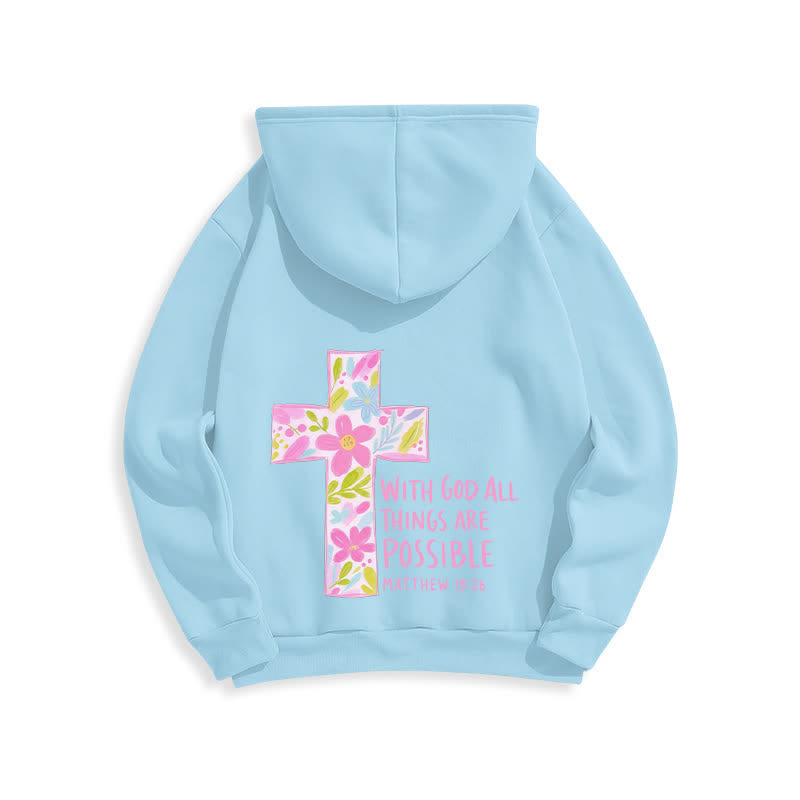 Christianartworkshop With God All Things Are Possible Floral Cross Hoodies - image 19