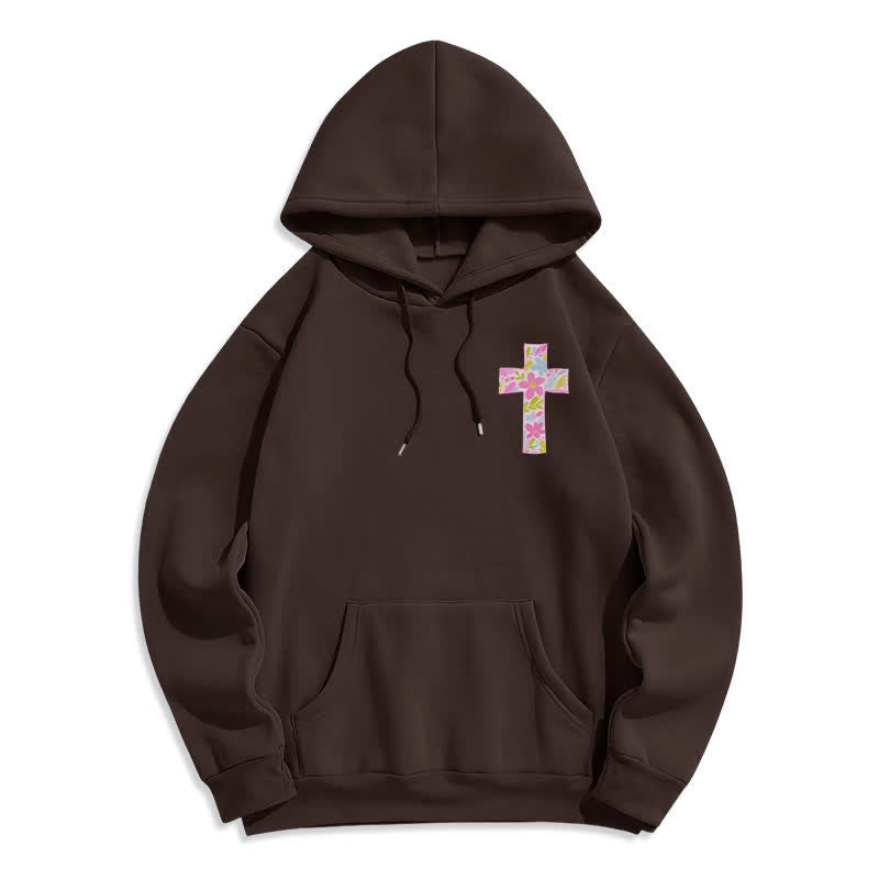 Christianartworkshop With God All Things Are Possible Floral Cross Hoodies - image 11