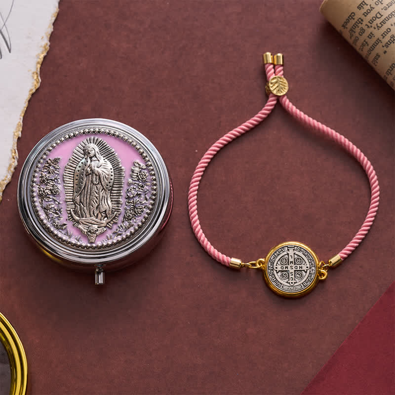 Christianartworkshop Adjustable Woven Cord St. Benedict Bracelet: Emblem of Steadfast Heavenly Safeguard - image 12