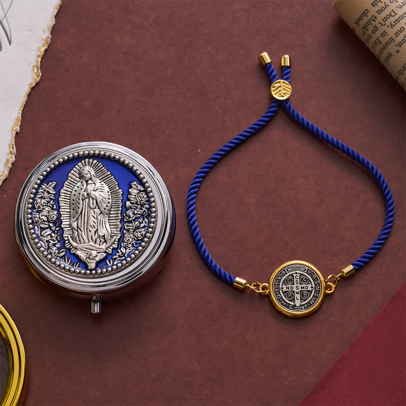 Christianartworkshop Adjustable Woven Cord St. Benedict Bracelet: Emblem of Steadfast Heavenly Safeguard - image 10