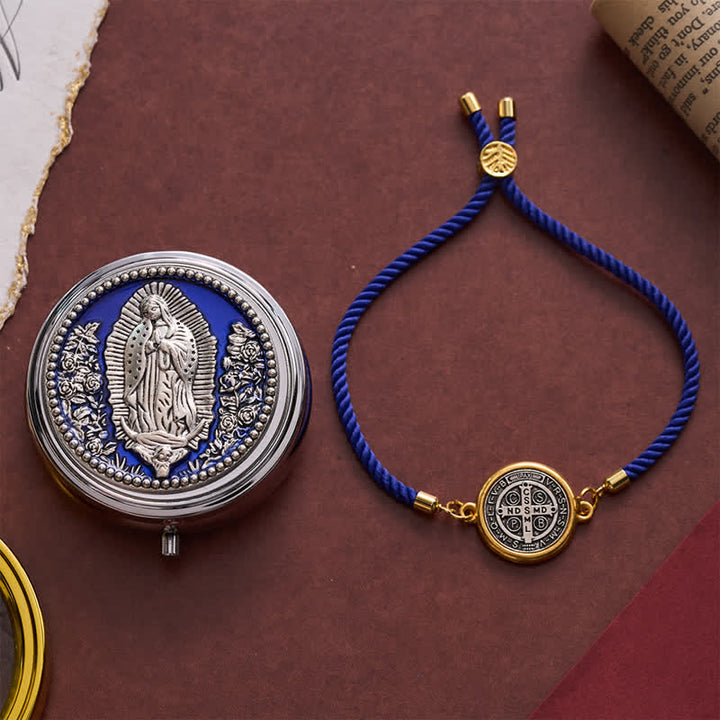 Christianartworkshop Adjustable Woven Cord St. Benedict Bracelet: Emblem of Steadfast Heavenly Safeguard - image 10