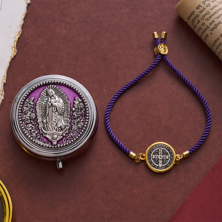 Christianartworkshop Adjustable Woven Cord St. Benedict Bracelet: Emblem of Steadfast Heavenly Safeguard - image 14
