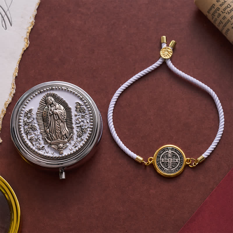 Christianartworkshop Adjustable Woven Cord St. Benedict Bracelet: Emblem of Steadfast Heavenly Safeguard - image 8