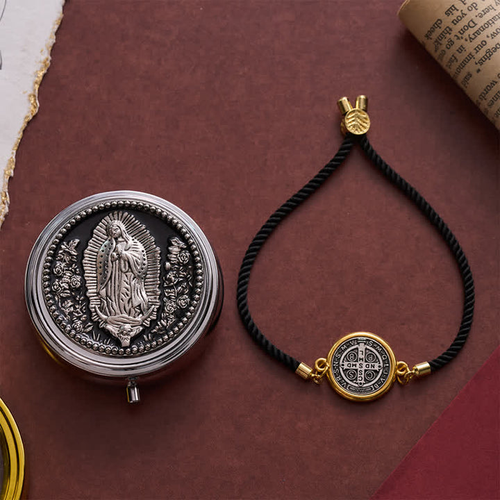 Christianartworkshop Adjustable Woven Cord St. Benedict Bracelet: Emblem of Steadfast Heavenly Safeguard - image 6
