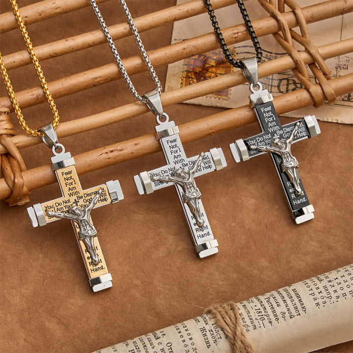 FREE Today: 3D Sculpted Stainless Crucifix Necklace: Symbol of Timeless Divine Promise - image 1