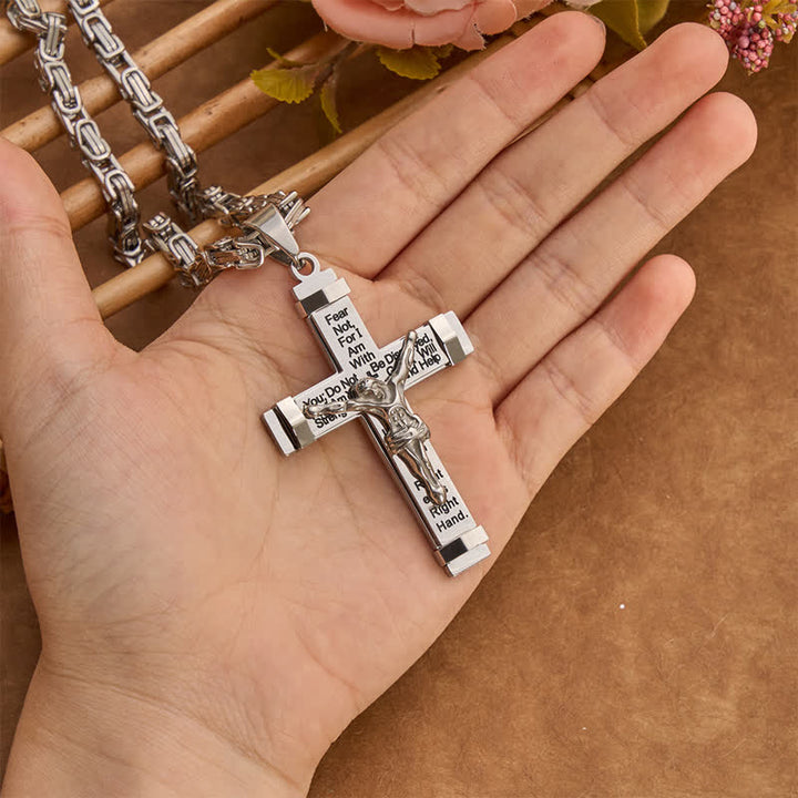 Christianartworkshop 3D Sculpted Stainless Crucifix Necklace: Symbol of Timeless Divine Promise - image 3