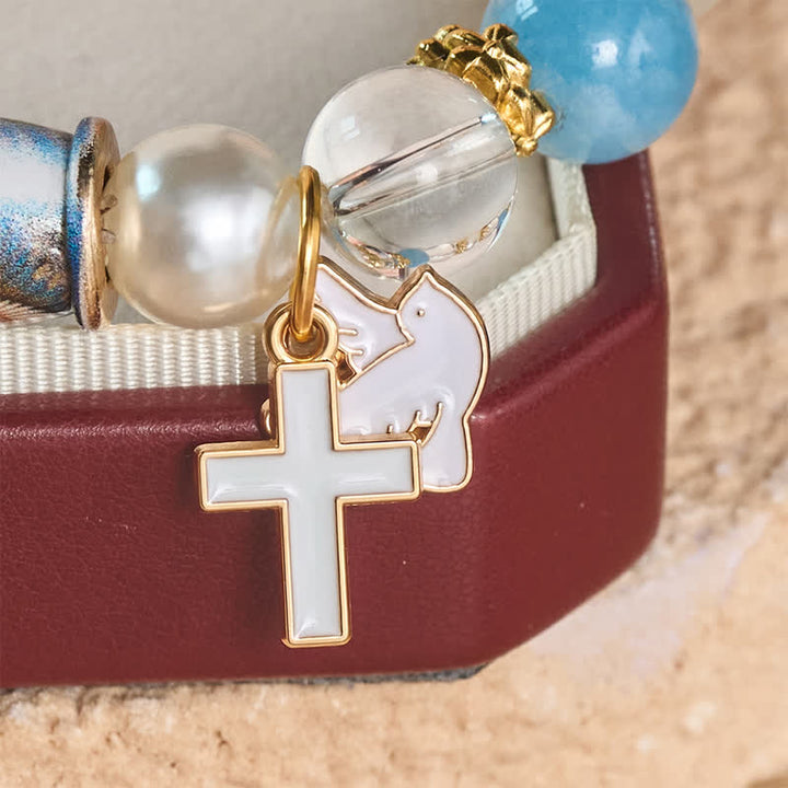 Christianartworkshop Holy Icon Printed Alloy Charm Bead Bracelet: Bearer of Uplifting Sacred Serenity - image 15