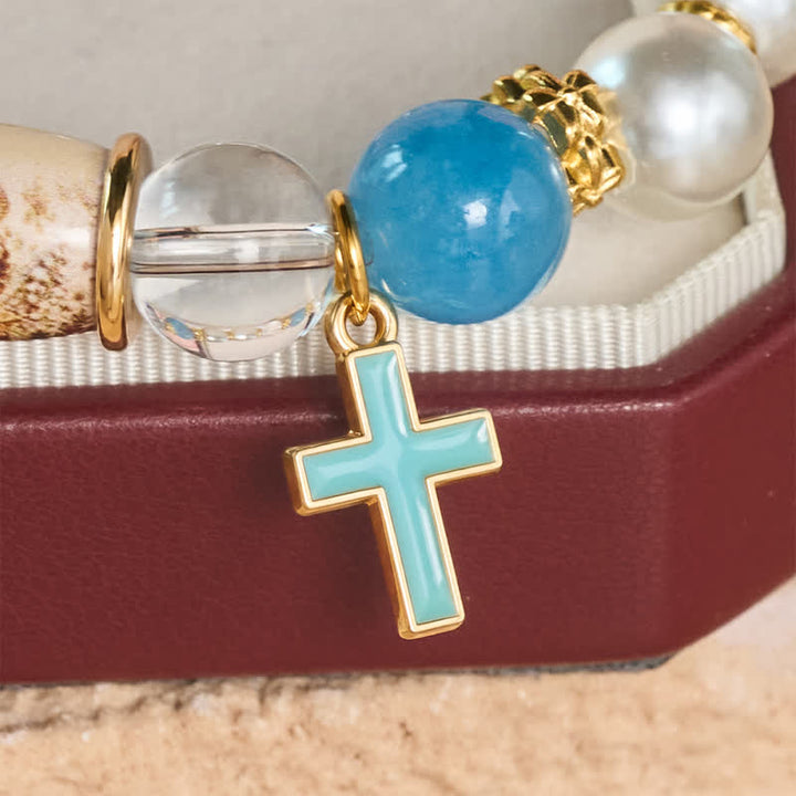 Christianartworkshop Holy Icon Printed Alloy Charm Bead Bracelet: Bearer of Uplifting Sacred Serenity - image 20