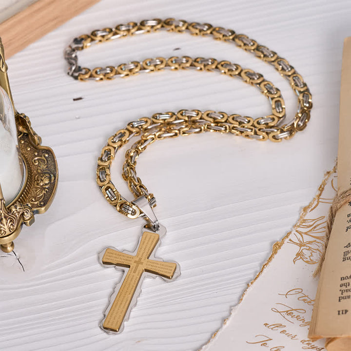 FREE Today: Dual‑Link Choice Spanish Verse Cross Necklace: Symbol of Gentle Celestial Shelter - image 4