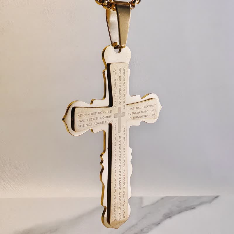 FREE Today: Dual‑Link Choice Spanish Verse Cross Necklace: Symbol of Gentle Celestial Shelter - image 10