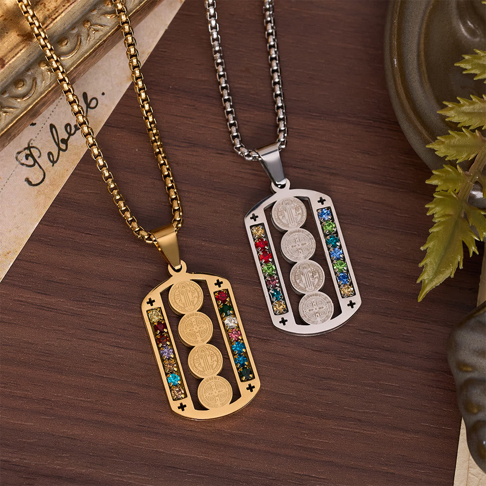 FREE Today: Polished St. Benedict Medallion Necklace: Token Of Soothing Daily Spiritual Calm - image 1