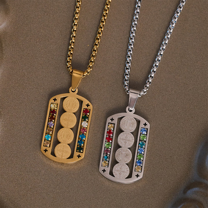 FREE Today: Polished St. Benedict Medallion Necklace: Token Of Soothing Daily Spiritual Calm - image 4