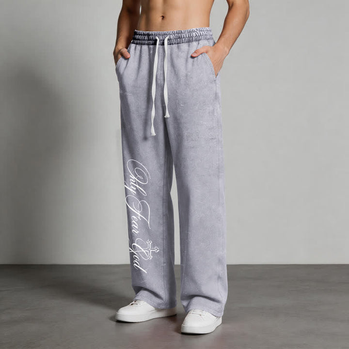 Christianartworkshop Walk By Faith Cross Script Washed Sweatpants - image 20