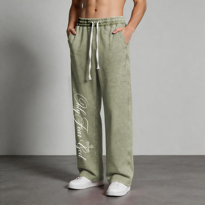 Christianartworkshop Walk By Faith Cross Script Washed Sweatpants - image 28