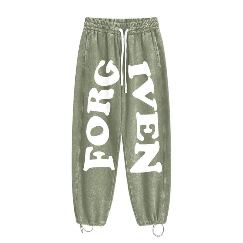Christianartworkshop Forgiven Statement Wide Leg Washed Sweatpants - image 18