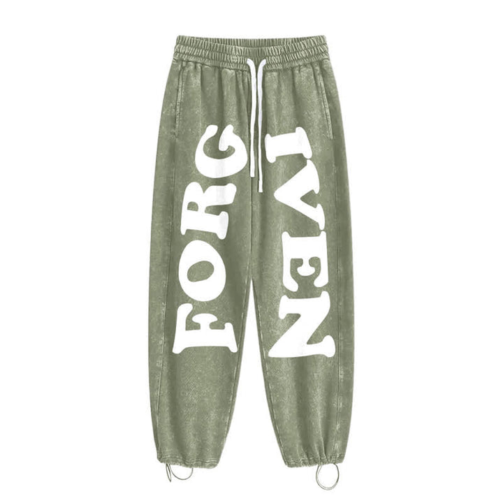 Christianartworkshop Forgiven Statement Wide Leg Washed Sweatpants - image 18