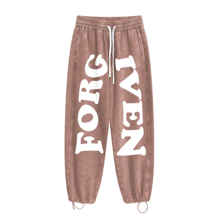 Christianartworkshop Forgiven Statement Wide Leg Washed Sweatpants - image 34