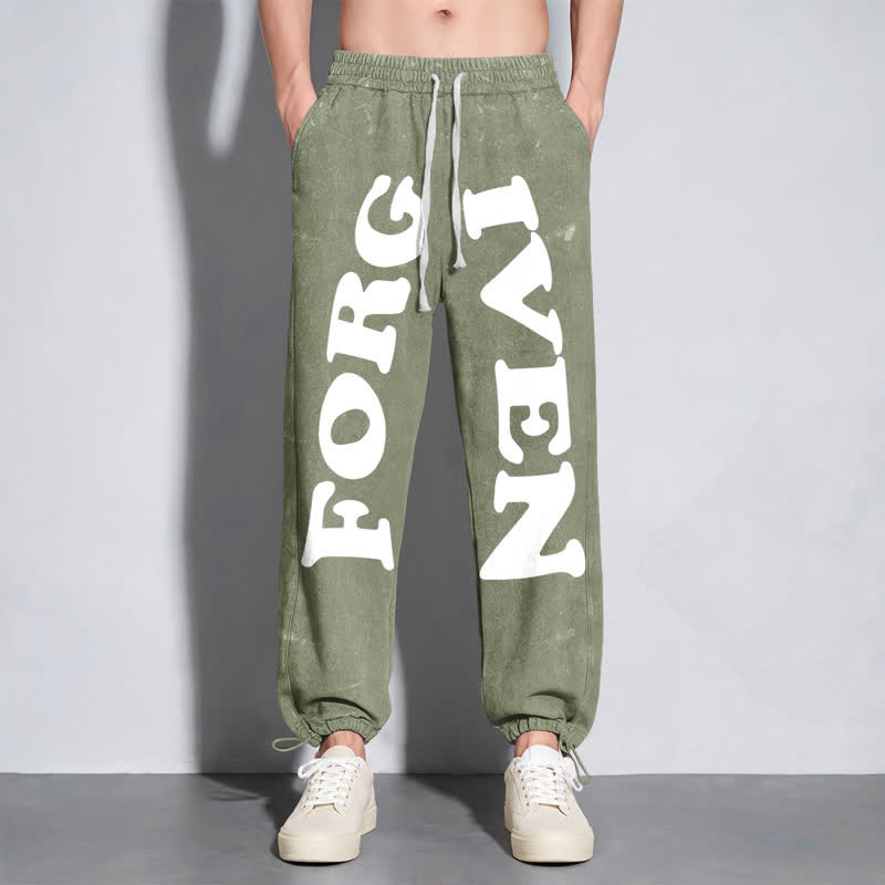 Christianartworkshop Forgiven Statement Wide Leg Washed Sweatpants - image 22