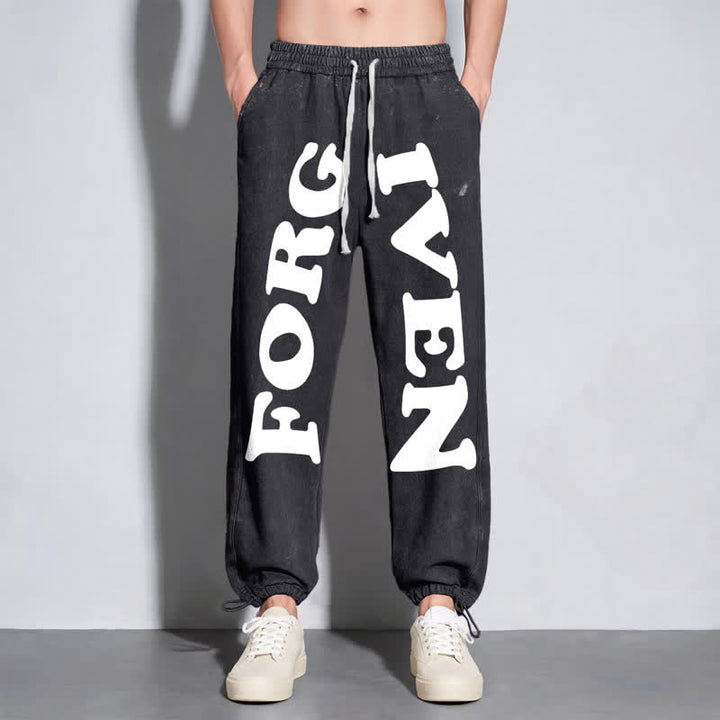 Christianartworkshop Forgiven Statement Wide Leg Washed Sweatpants - image 14