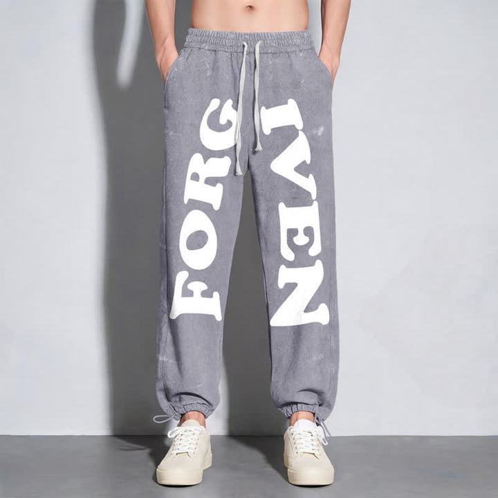 Christianartworkshop Forgiven Statement Wide Leg Washed Sweatpants - image 6