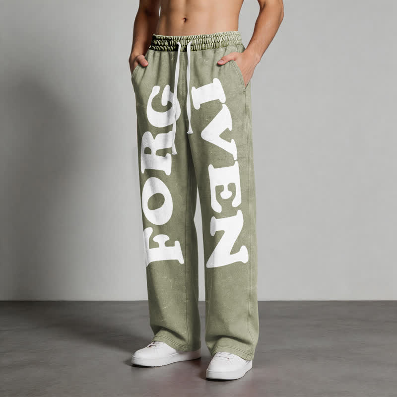 Christianartworkshop Forgiven Statement Wide Leg Washed Sweatpants - image 20