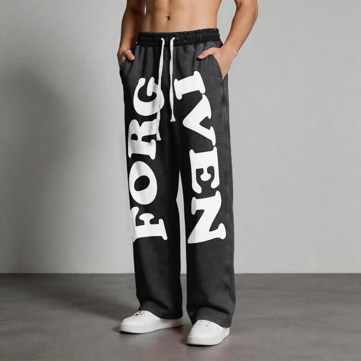 Christianartworkshop Forgiven Statement Wide Leg Washed Sweatpants - image 12