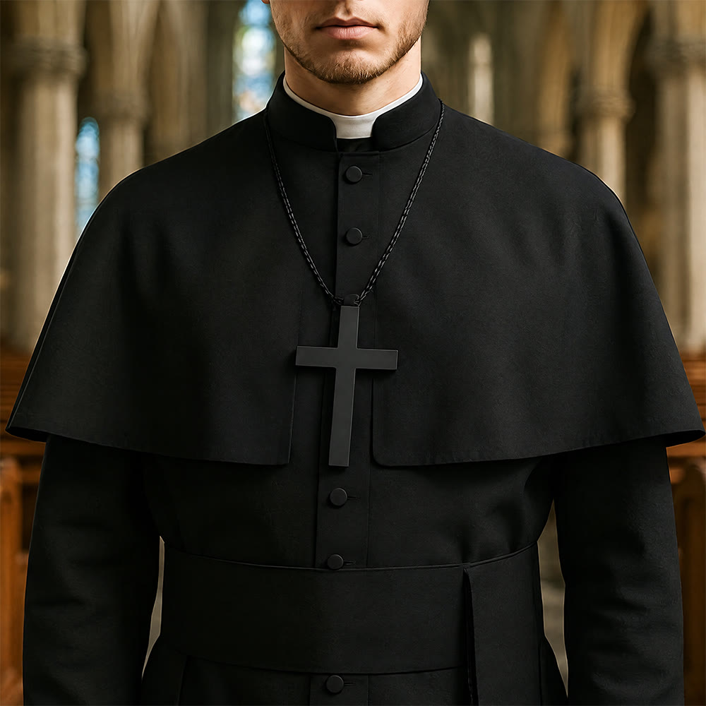 Christianartworkshop Multicolor Ceremonial Roman Soutane Cassock: Medieval Priest Aesthetics - image 0