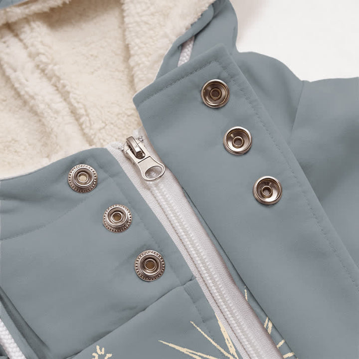 Christianartworkshop Nativity Sketch Sherpa Hooded Winter Coat - image 3