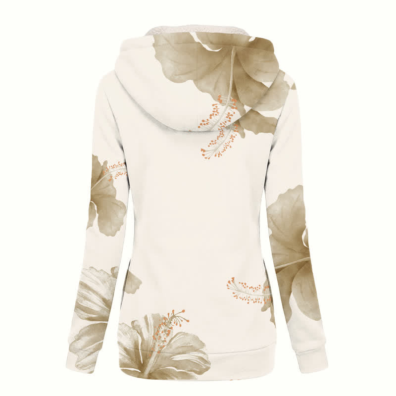 Christianartworkshop Floral Cross Sherpa Lined Hooded Winter Coat - image 1