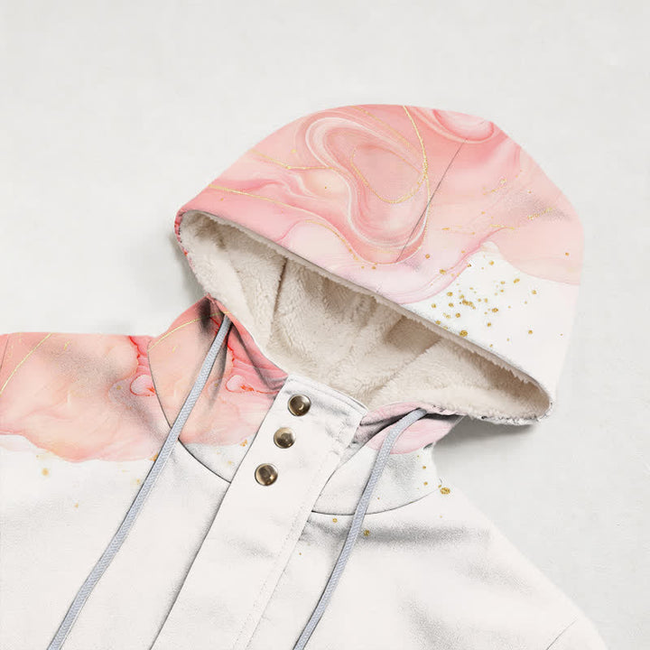 Christianartworkshop Isaiah 43:1 Floral Cross Sherpa Hooded Winter Coat - image 2