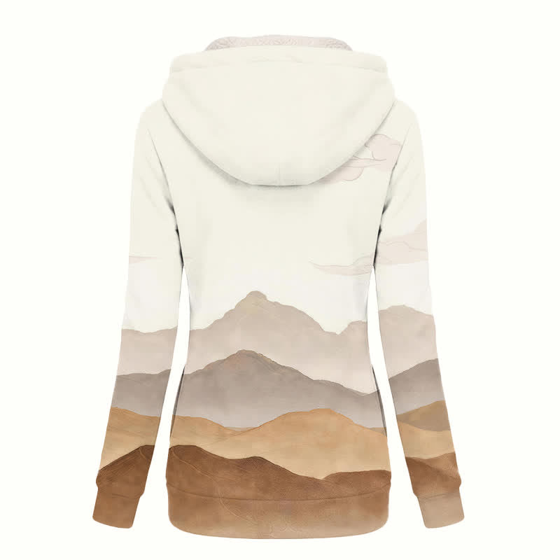 Christianartworkshop God Is In Control Sherpa Hooded Mountain Print Coat - image 1