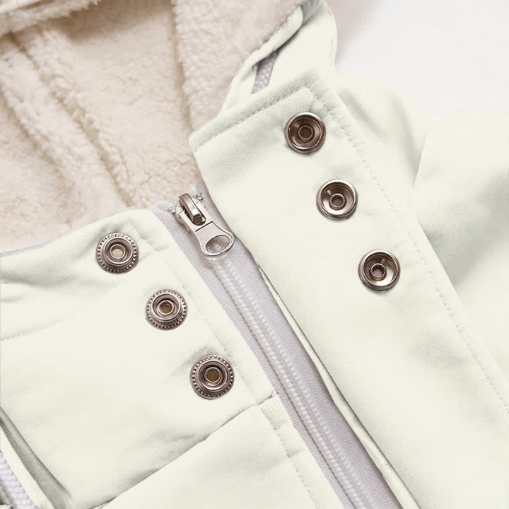 Christianartworkshop God Is In Control Sherpa Hooded Mountain Print Coat - image 3