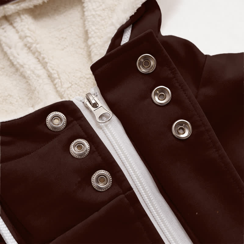 Christianartworkshop Butterfly Bird Sherpa Hooded Winter Coat - image 3