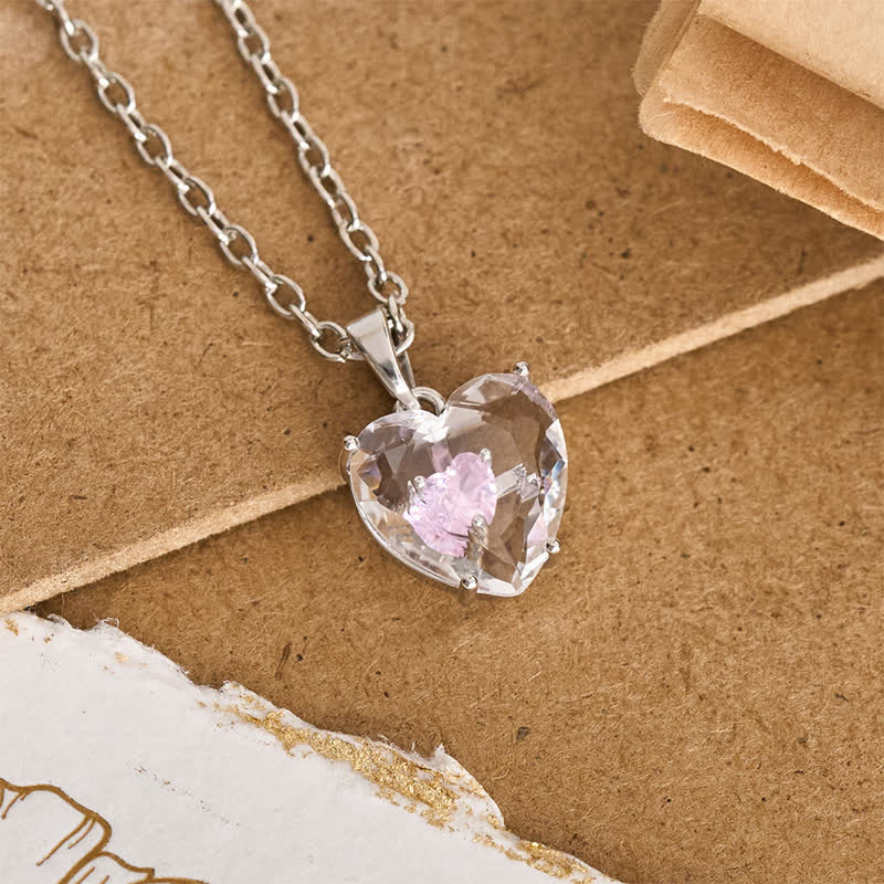 Christianartworkshop Sparkling Cased Sacred Heart Pendant: Beacon of Timeless Devotional Love - Heart Shape & Pink Zircon - Silver - image 21