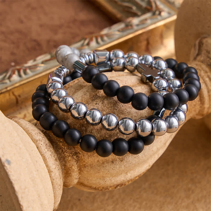 FREE Today: Layered Stone & Copper Cross Bracelet: Symbol of Gentle Divine Guardianship - image 2