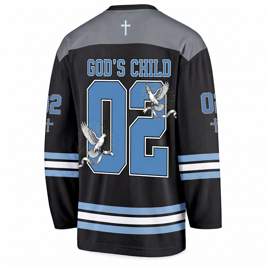 Christianartworkshop God's Child 02 Grace Dove Long Sleeve Hockey Jersey - image 2