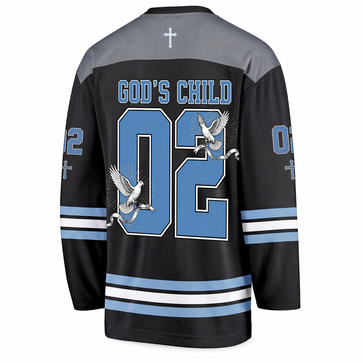 Christianartworkshop God's Child 02 Grace Dove Long Sleeve Hockey Jersey - image 2