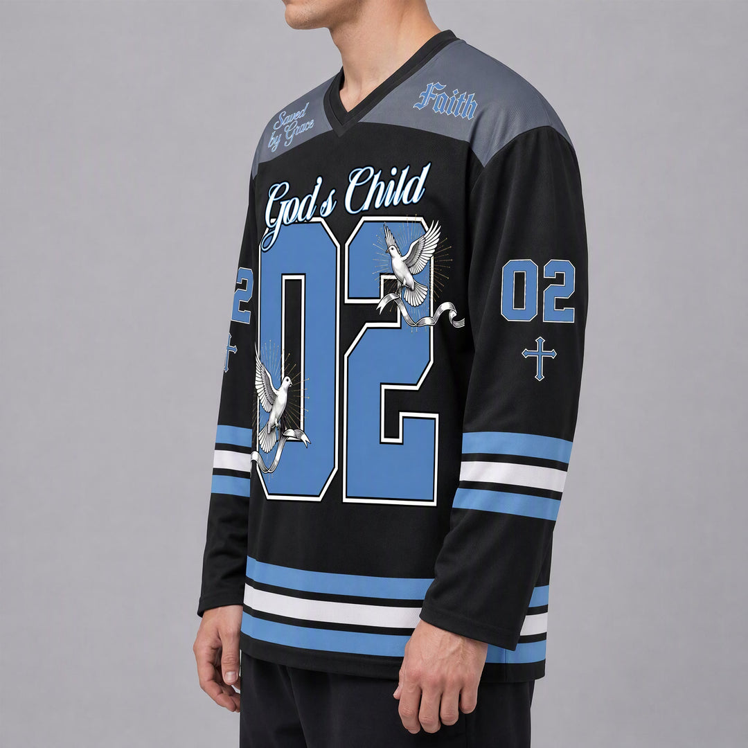 Christianartworkshop God's Child 02 Grace Dove Long Sleeve Hockey Jersey - image 5