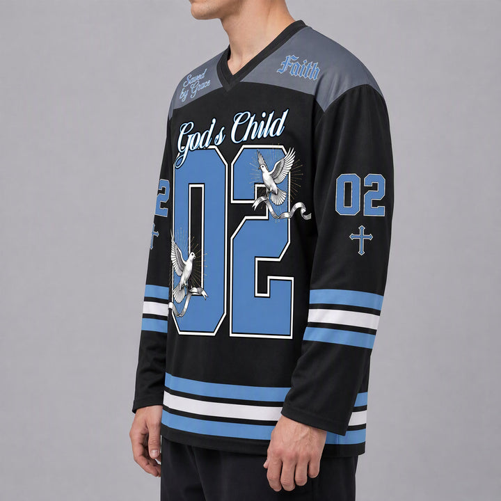 Christianartworkshop God's Child 02 Grace Dove Long Sleeve Hockey Jersey - image 5