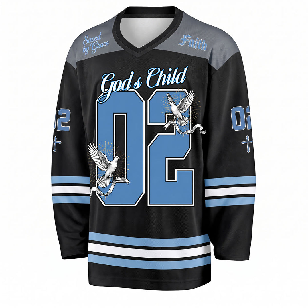 Christianartworkshop God's Child 02 Grace Dove Long Sleeve Hockey Jersey - image 1