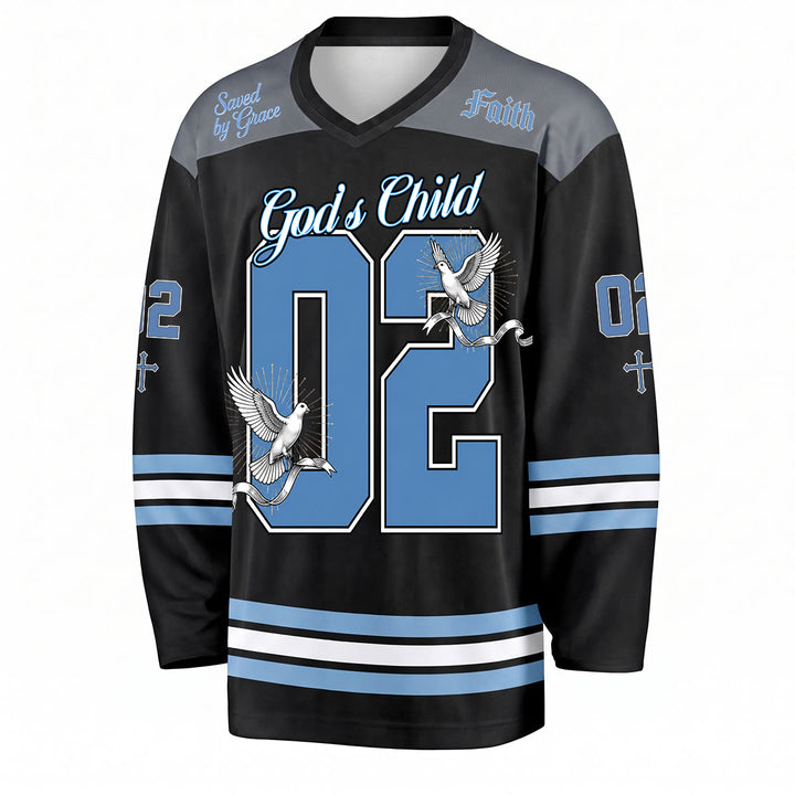 Christianartworkshop God's Child 02 Grace Dove Long Sleeve Hockey Jersey - image 1