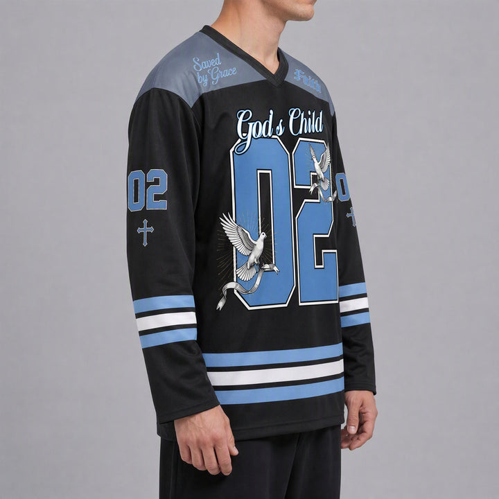 Christianartworkshop God's Child 02 Grace Dove Long Sleeve Hockey Jersey - image 4