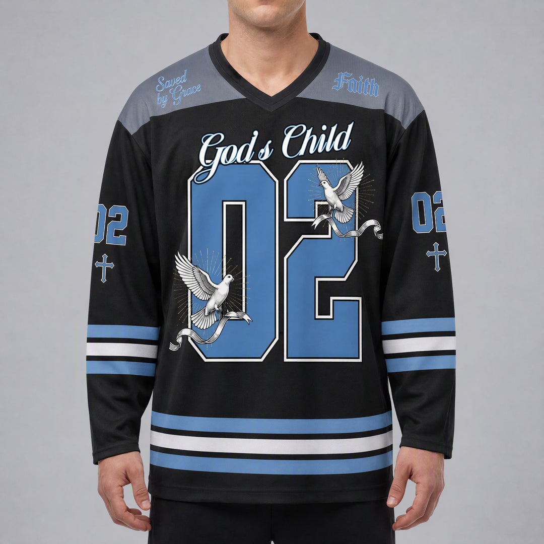 Christianartworkshop God's Child 02 Grace Dove Long Sleeve Hockey Jersey - image 3
