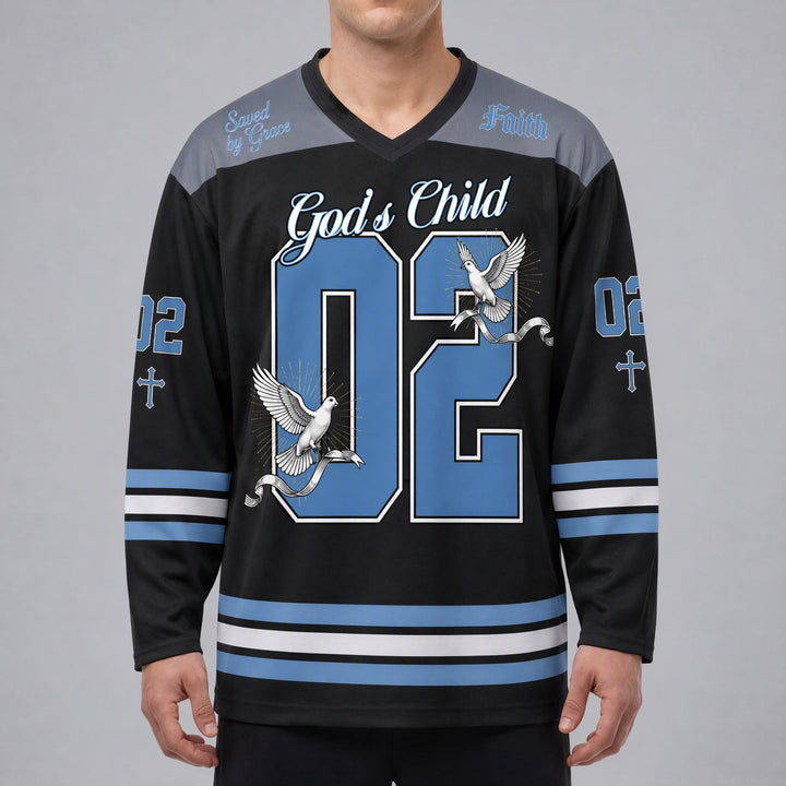 Christianartworkshop God's Child 02 Grace Dove Long Sleeve Hockey Jersey - image 3