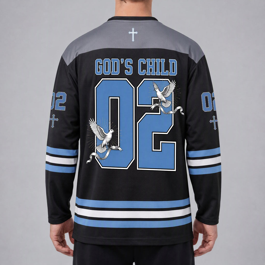 Christianartworkshop God's Child 02 Grace Dove Long Sleeve Hockey Jersey - image 6