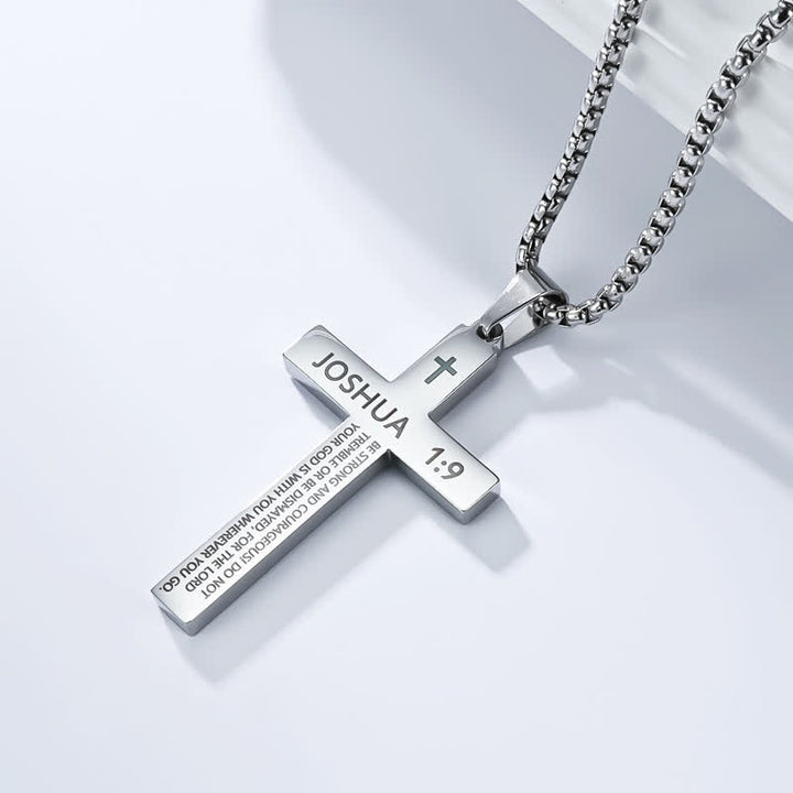 Christianartworkshop Heavy Duty Scripture Cross Necklace: Sign of Unfailing Divine Shelter - Silver - 1:9 - image 9