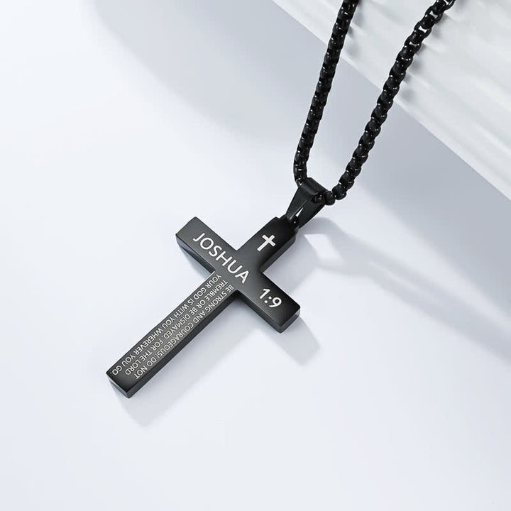 Christianartworkshop Heavy Duty Scripture Cross Necklace: Sign of Unfailing Divine Shelter - Black - 1:9 - image 16