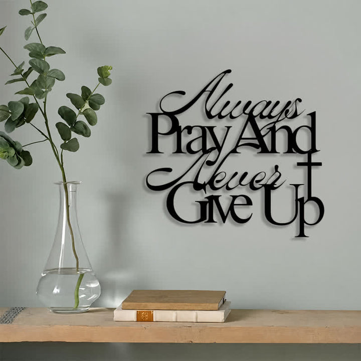 Christianartworkshop Faith Quote Metal Wall Art With Cross Accent: Sign of Gentle Divine Strength - image 2