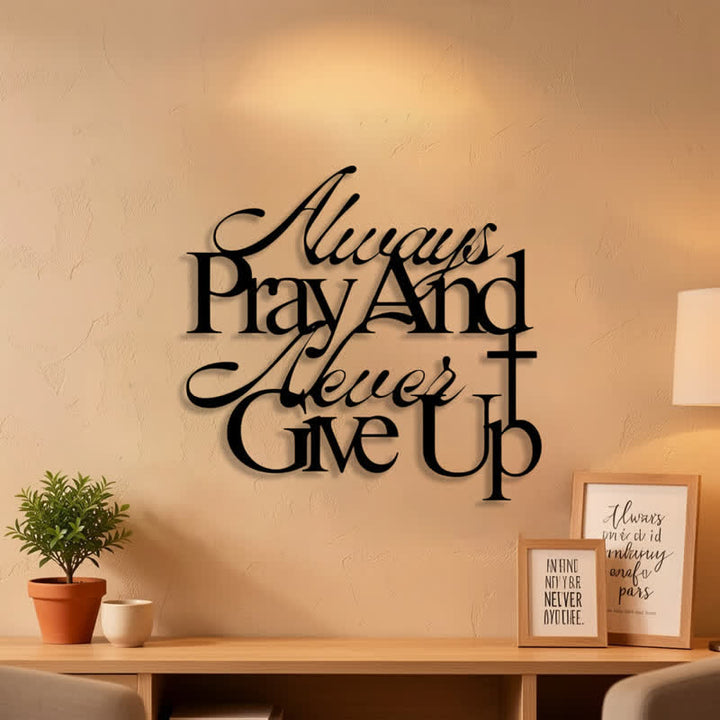 Christianartworkshop Faith Quote Metal Wall Art With Cross Accent: Sign of Gentle Divine Strength - image 5